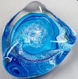 Aqua paperweight by Nancy Becker